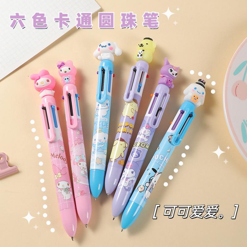 

Pulpen Sanrio 6 Warna Motif Kepala sanrio Lucu (Bujoyuk)