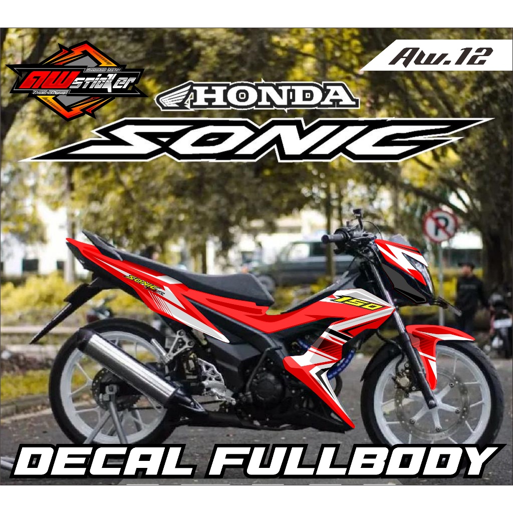 (COD)CODE 12 HONDA Sonic 150r Full Body Stiker Sonic 150r Full Body Striping Honda Sonic 150r Road R