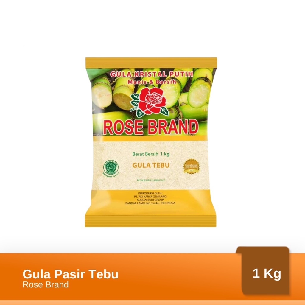 

Rose Brand Gula Kuning / Gula Kristal Putih Kemasan 1kg