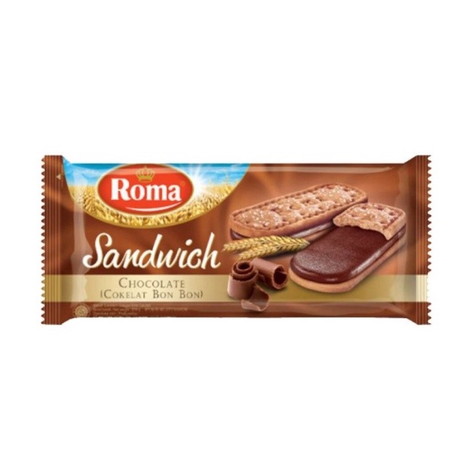 

Roma Sandwich Chocolate 206 gr Biskuit Krim Coklat