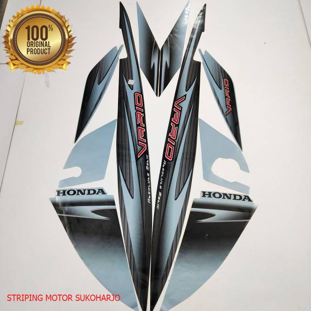 (ORI) striping honda vario 110 karbu 2007  biru kualitas original