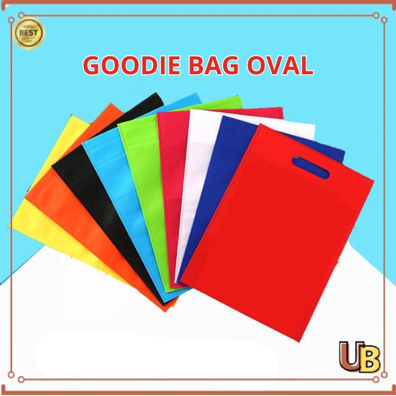 

Tas Spunbond Polos Oval Goodie Bag 1PCS Hajatan Hampers Kantong Belanja Ultah Hadiah Kantong Kain UD