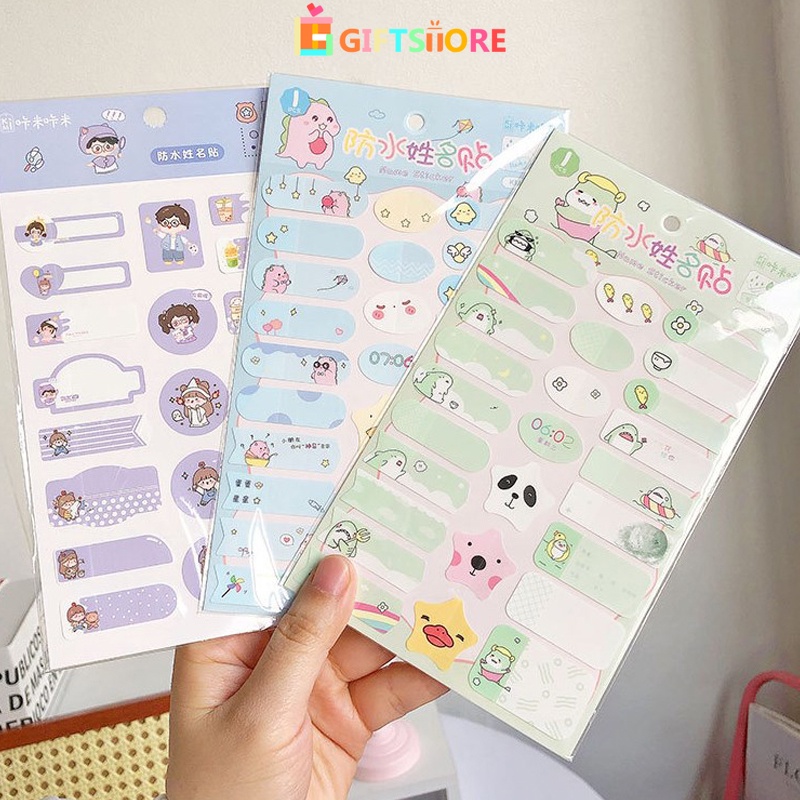 

COD✨Stiker Nama Tahan Air kartun Siswa Tulisan Tangan Stiker Cangkir Air Stiker Label Perekat Diri Stiker Alat Tulis Anak -GS