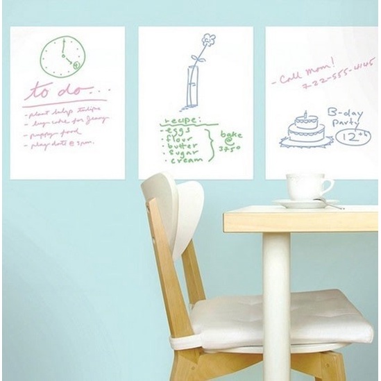 

Papan Tulis / WhiteBoard Bentuk Kertas Portable - Tidak Perlu Di Paku