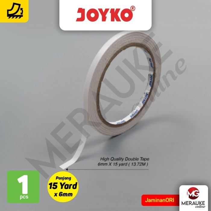 

Double Tape JOYKO ¼ inch / 6mm x 15Y Blue (1 KARTON isi 480 Roll)