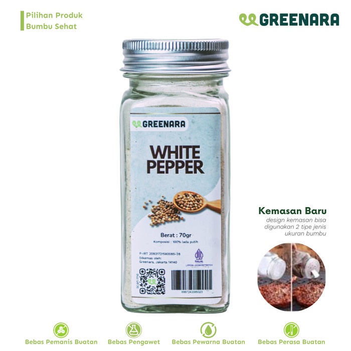 

[KUALITAS PREMIUM] Lada Putih Bubuk 75gr / Ground Whitepper Termurah