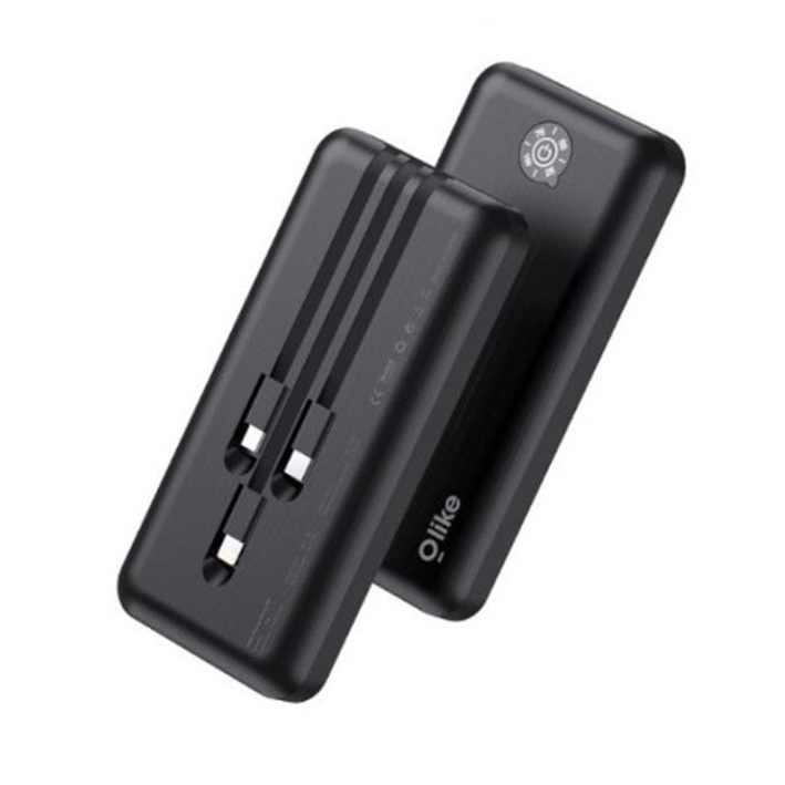 PowerBank Oppo OLIKE 10000 MaH 11W BUILT IN CABLE TYPE C MICRO PB1 Power Bank Indomall