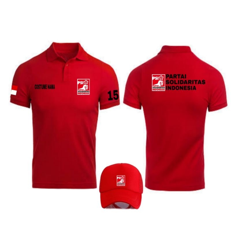 Kaos Kerah Poloshirt POLOSHIRT PARTAI PSI || BAJU KERAH PARTAI