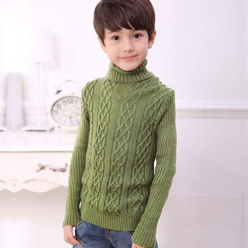 Baju Sweater Rajut Anak Laki Laki & Perempuan Tebal Motif Cable Leher Turtleneck Usia 4-7 Tahun