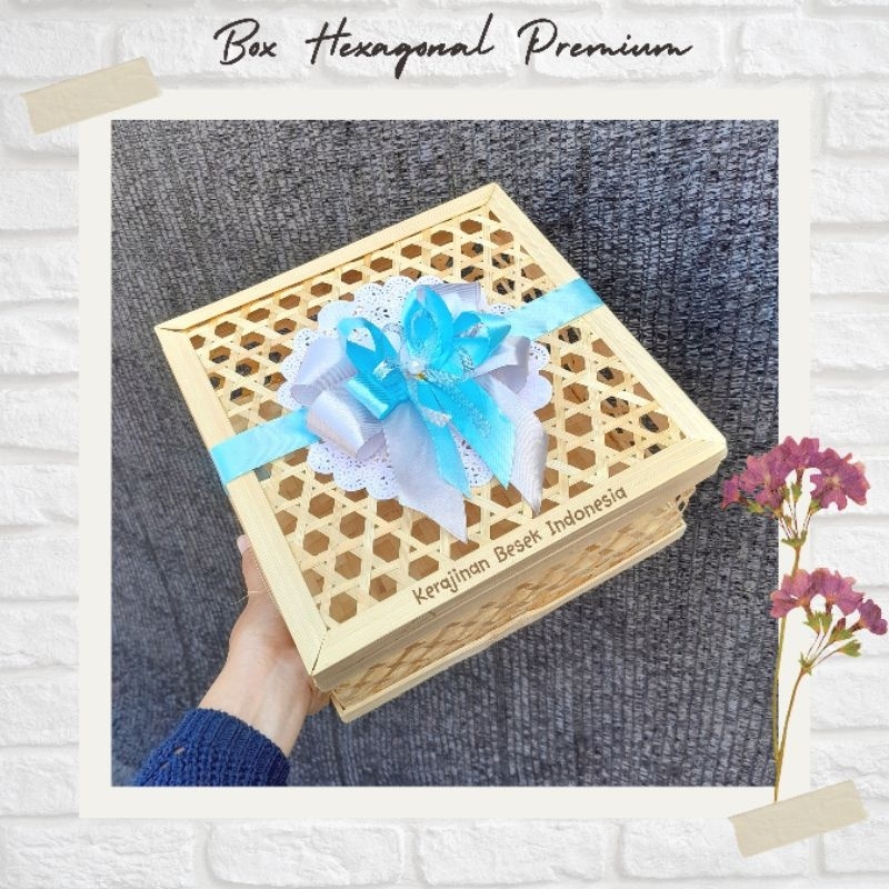 

GROSIR BISA COD Box hexagonal premium ukuran 25cm FREE PITA Wadah hampers murahFREE packing
