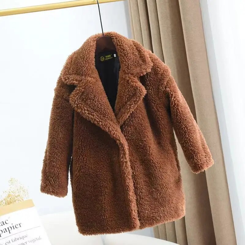 BLAZER PANJANG BULU LONG COAT WOOL KOREAAN STYLE