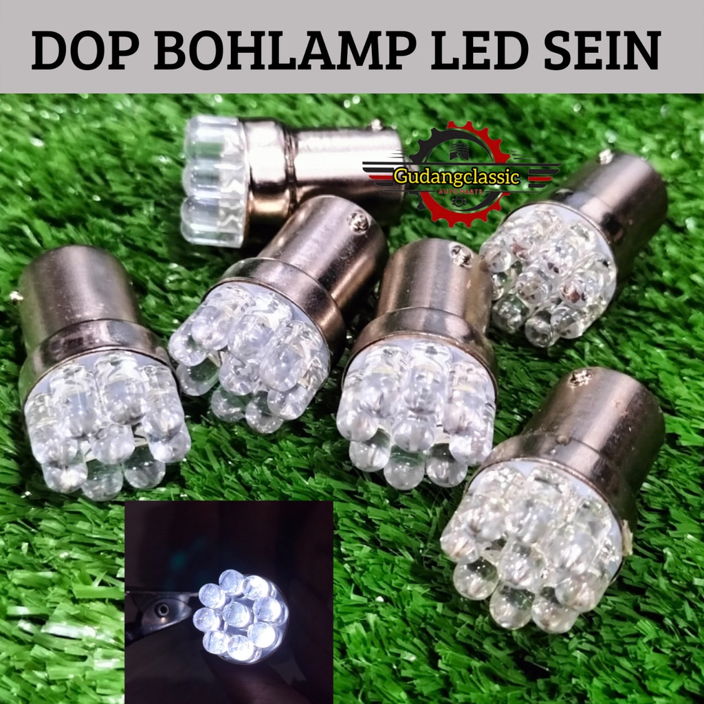 LAMPU DOP BOHLAMP LED BOLA LAMPU LED SEIN STOP KECIL DAN BESAR 9 MATA 9 LED TITIK SUPER TERANG