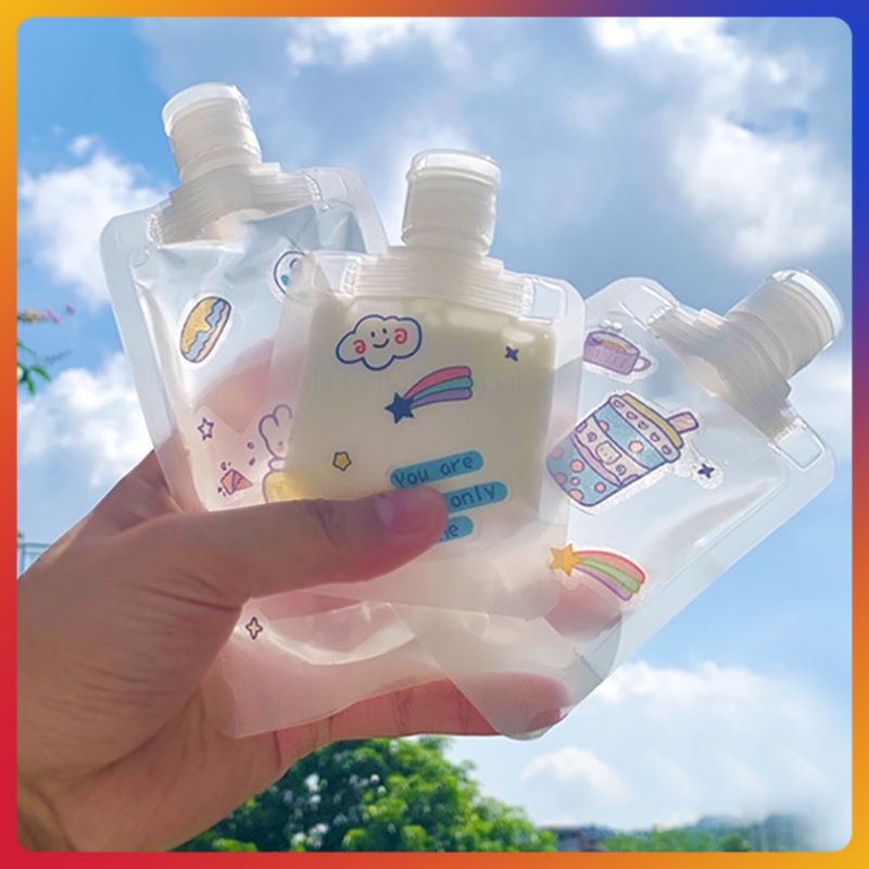 Tas Travel Plastik Tas Organizer Penyimpanan Matte Tas Travel/Botol Travel Isi Ulang Tempat Dispense