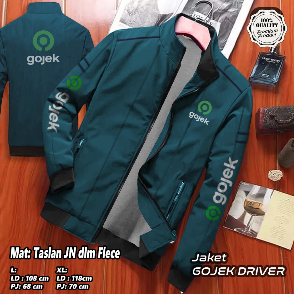 JAKET DRIVER GOJEK WARNA IJO TERBARU / JAKET PARASUT GOJEK PRIA WANITA jaket custom sablon