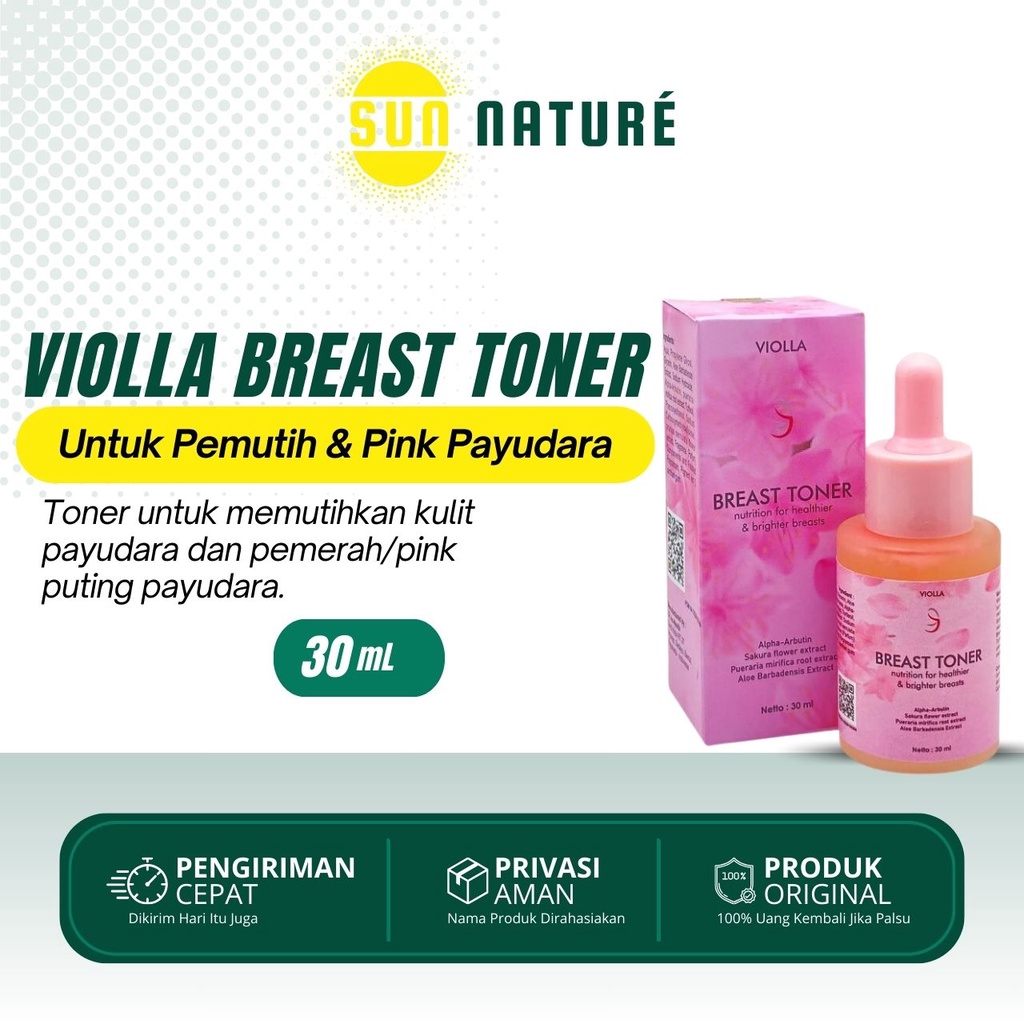 VIOLLA Breast Toner 100% Original BPOM Ampuh Permanen Pink Puting Payudara Pemutih Kulit Payudara