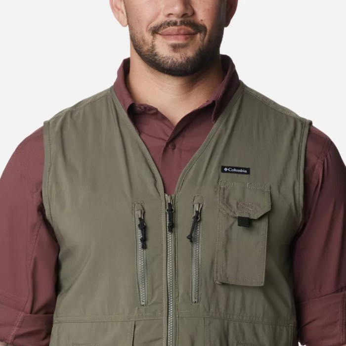 ✨BISA COD✨ -Columbia Men's Silver Ridge Utility™ Vest - Stone Green - S Vest Trendy Rompi Fashion Ro