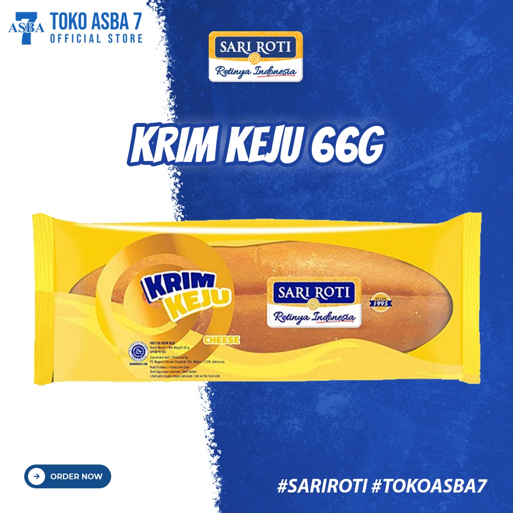 

SARI ROTI KRIM COKELAT, KEJU, MOKA 66G