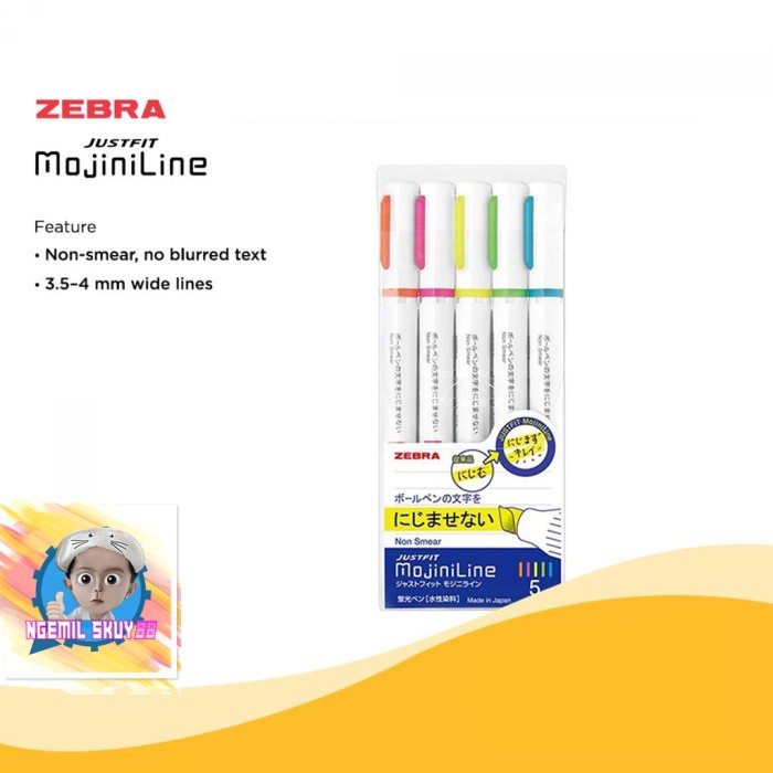 

Mojini Line Highlighter Set of 5 pastel mildliner MojiniLine