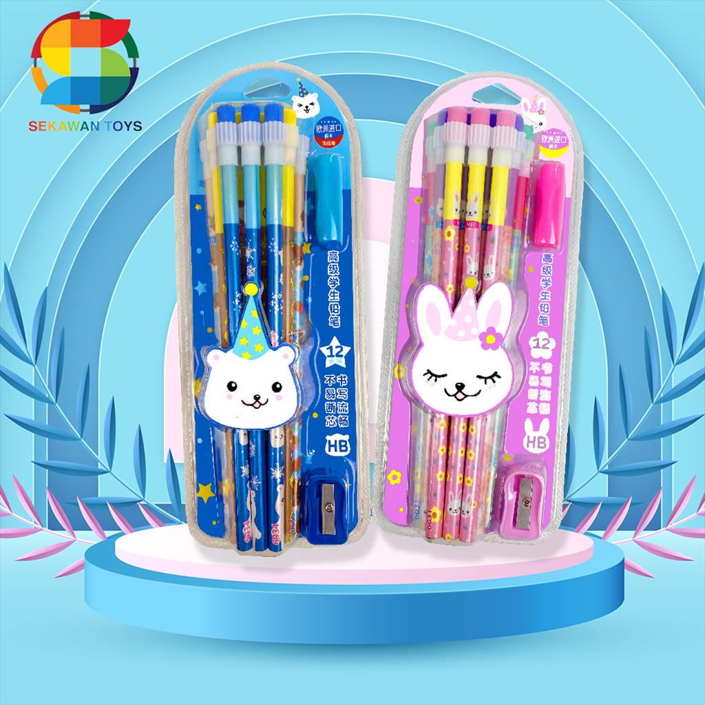 

Alat Tulis Anak Karakter Mika/ Pensil Set 14in1 Karakter Lucu 121203-E