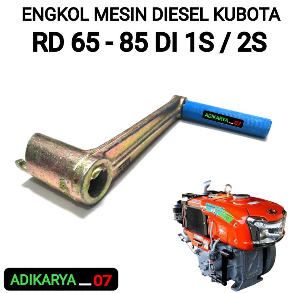 Engkol Mesin Kubota RD85 DI 1S DI 2S Starting Handle Diesel Kubota RD65 RD75 RD85