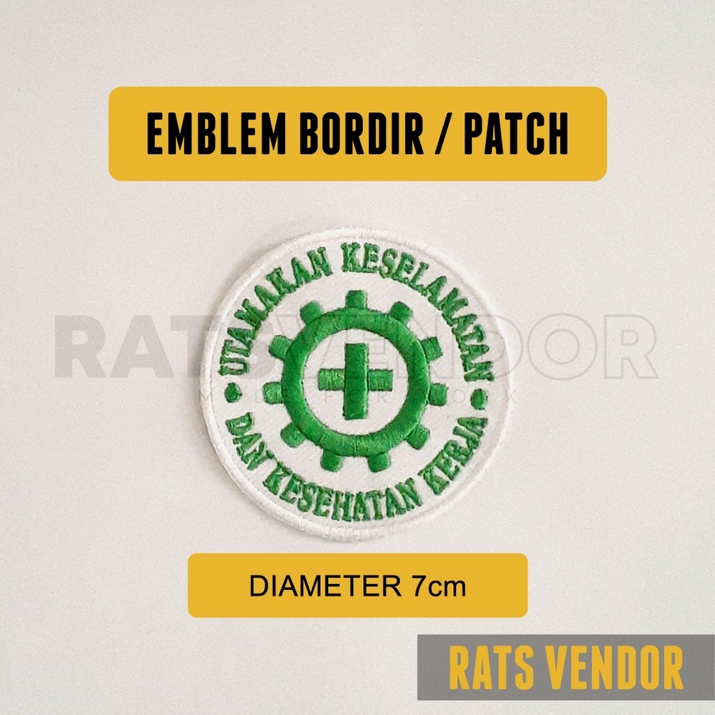 Bordir Emblem Bordir Patch Logo K3 Bulat