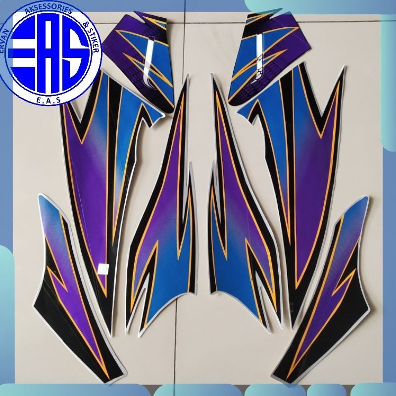 Stiker Striping Honda Tiger 2004 2005 silver stiker motor  bagus