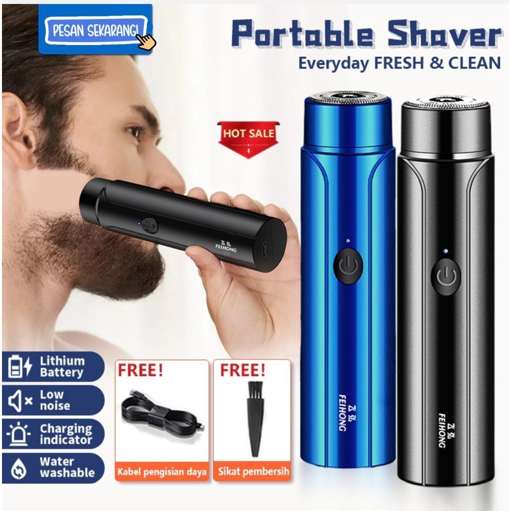 Alat Cukur Jenggot Elektrik Portable Shaver Pencukur Bulu Ketiak Alat Cukur Bulu Kemaluan Cukur