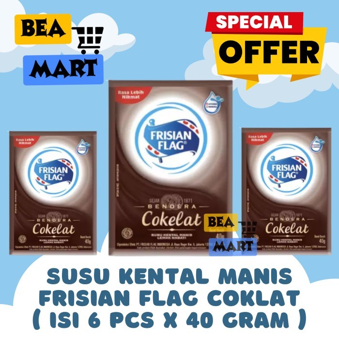 

SKM Bendera Coklat 1 Renceng Isi 6 Saset 40gr | Susu Frisian Flag Cokelat 40 gr