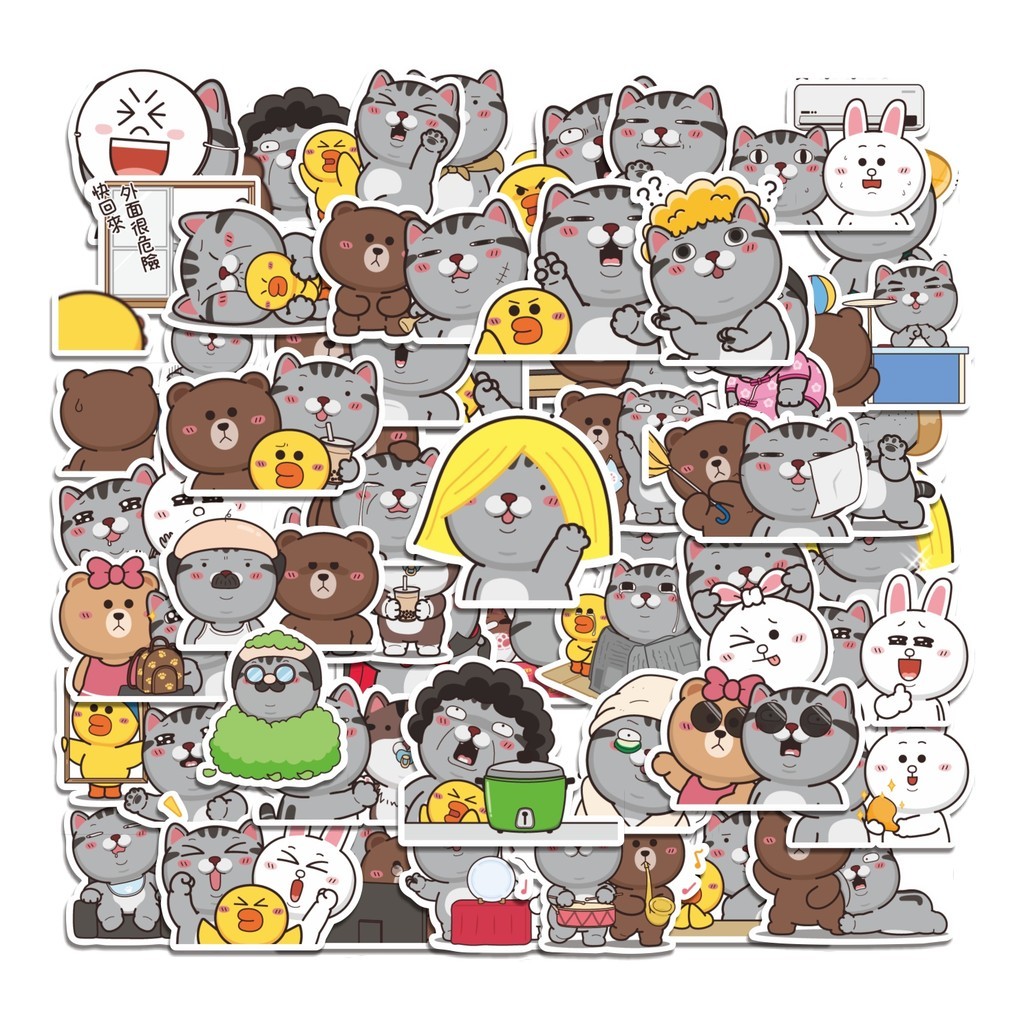 

COD 50 Pcs Stiker Vita Brown And Friend Lucu Anti Air Untuk Dekorasi Notebook Sepeda Skateboard Handphone