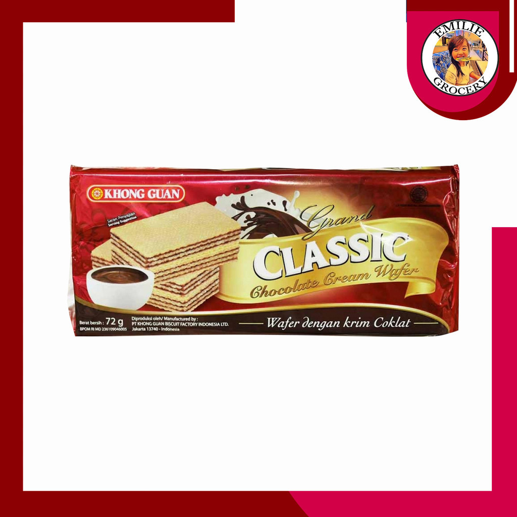 

Khong Guan Khongguan Classic Wafer Chocolate 72gr 72gram 72 gram