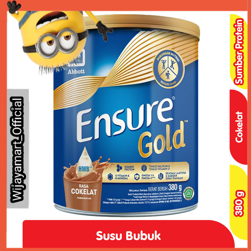 

Ensure Gold Susu Bubuk Nutrisi Dewasa Cokelat Kaleng 380 g