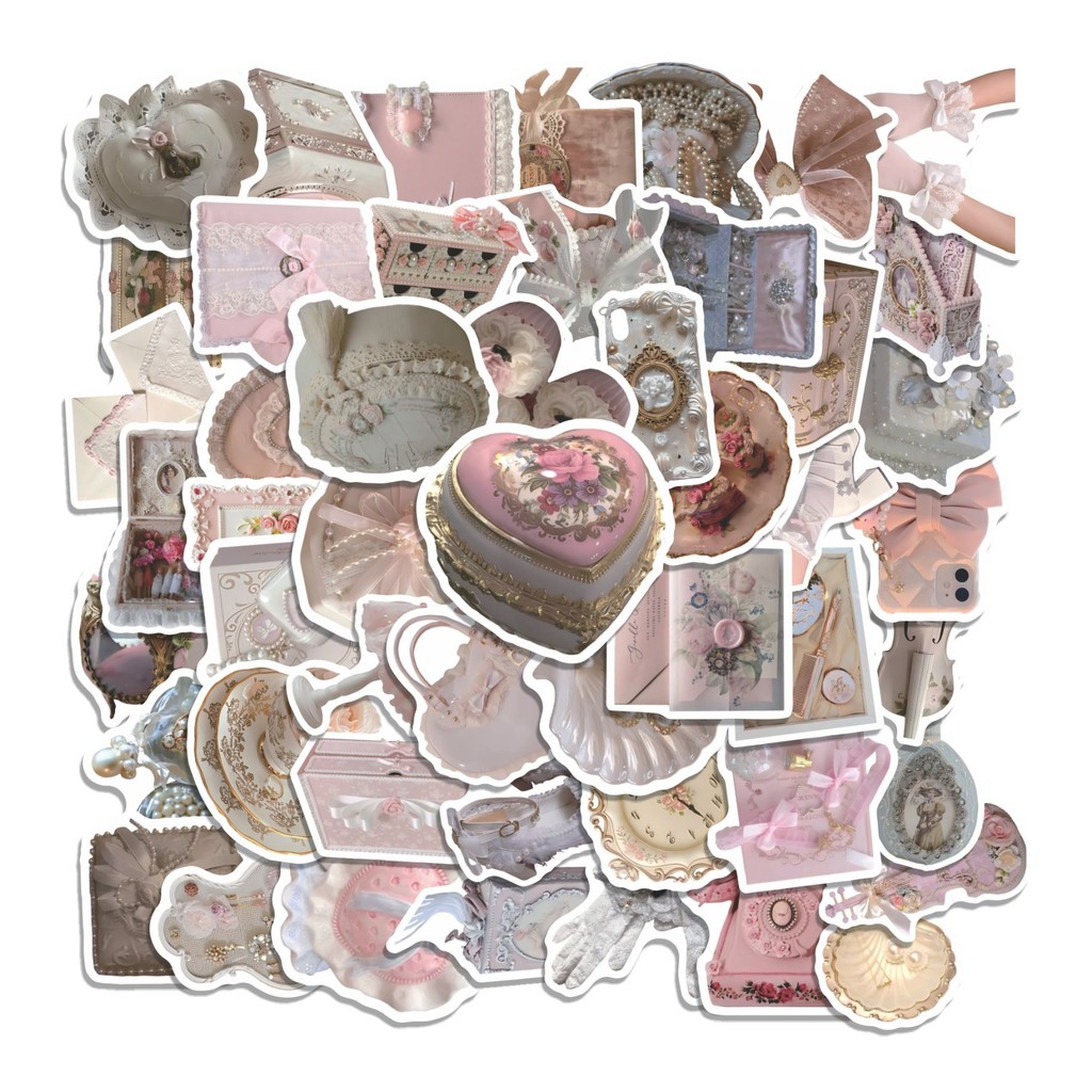 

COD 50 Pcs Stiker Soft Pastel vintage Lucu Anti Air Untuk Dekorasi Notebook Sepeda Skateboard Handphone