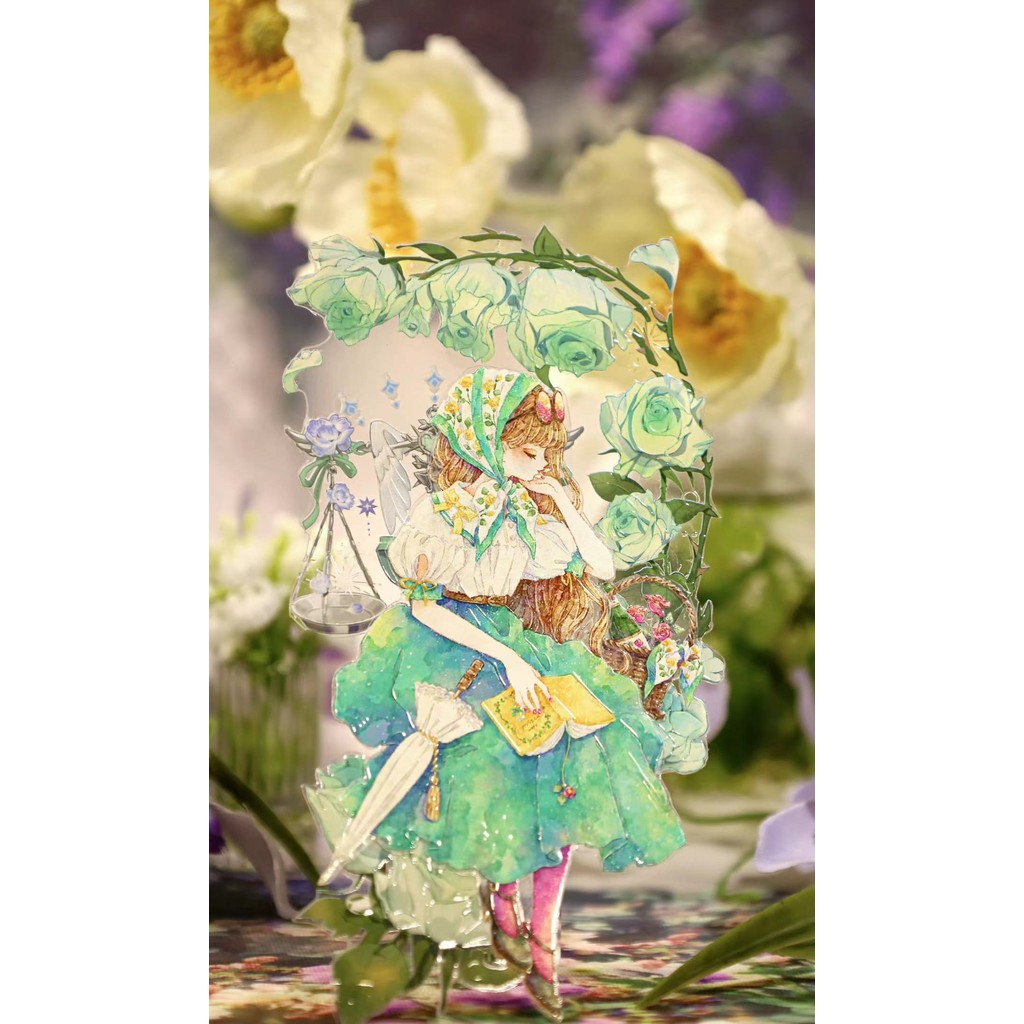 

Shine Studio Vintage Lovely Travel Chapter Doll Girl Washi PET Tape for Card Making DIY Scrapbooking Plan Decorative Sticker