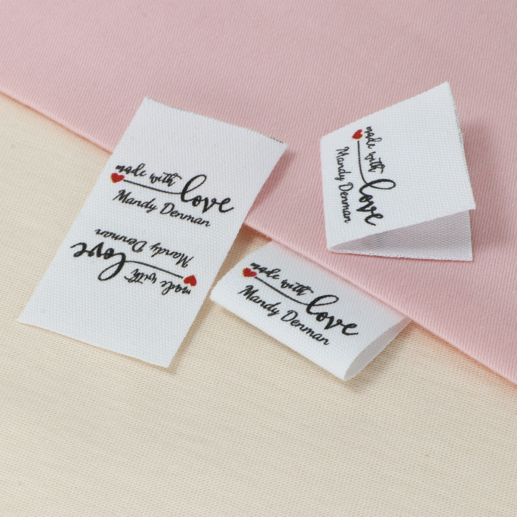 

Custom Sewing labels / Brand labels, Custom Clothing Tags, Cotton Ribbon label, Name label (FR074)