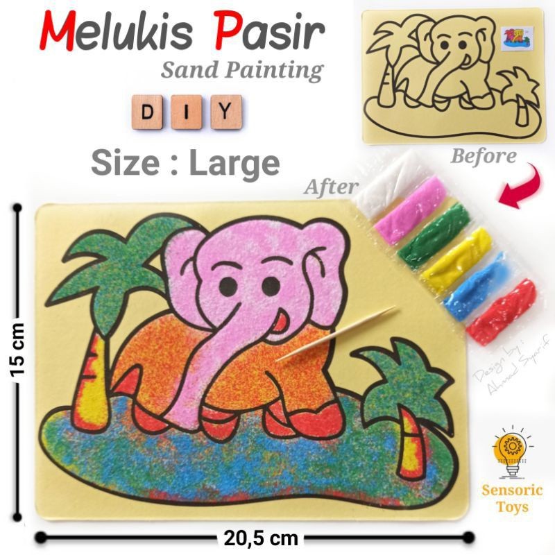 lukisan pasir anak / mainan menggambar pasir anak BZ