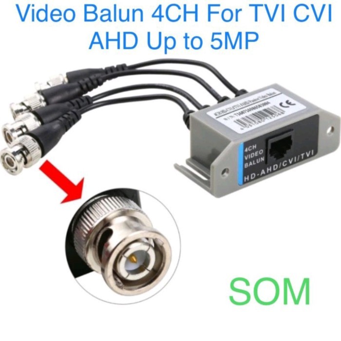 

VIDEO BALUN 4CH CCTV SUPPORT up to 5mp pasif hd transceiver