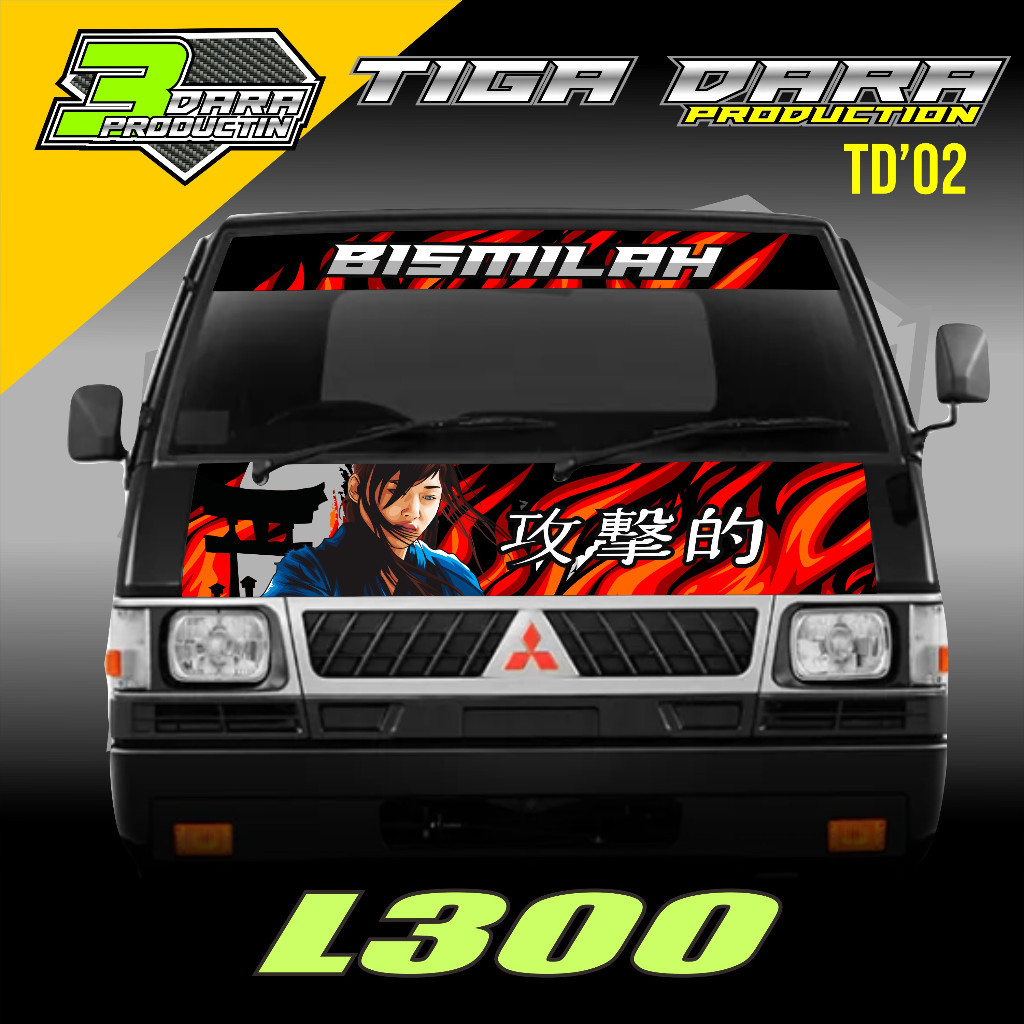STIKER DECAL KABIN DEPAN L300 ,DECAL STIKER L300 tiga dara kode 02