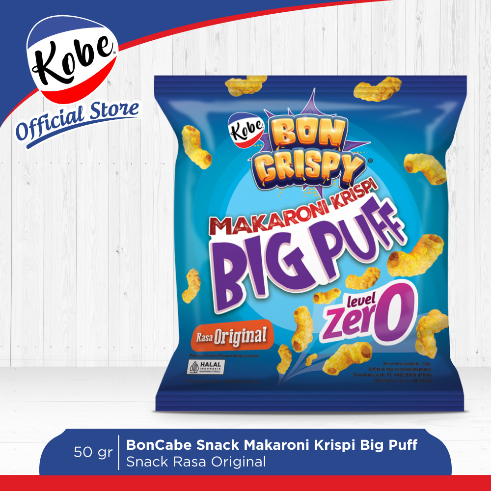 

Kobe Snack Boncabe Makaroni Krispi Big Puff Level 0 Rasa Original 50gr