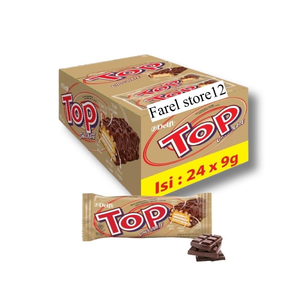 

Top Chocolate isi 24 X 9 Gr Rasa Cokelat Coklat Biskuit Snack Makanan Food