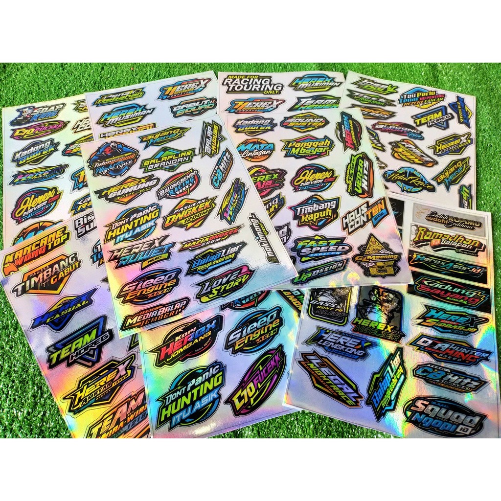 

Stiker Pack AESTHETIC Sponsor Herex Hologram 1set Isi Banyak Stiker Rcb Sss Brt Ohlins Dlln Murah Grosir JPT