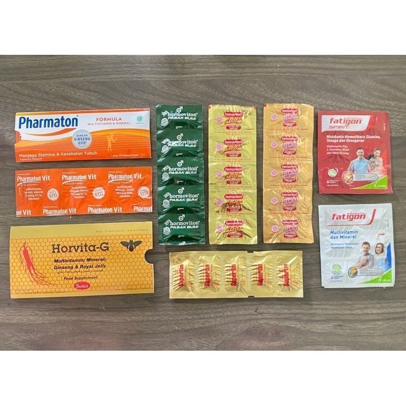 Suplemen Untuk Stamina FATIGON SPIRIT/HEMAVITON ACTION/PH[213]ATON FIT/HORMOVITON/SUPERTIN/HORVITA G