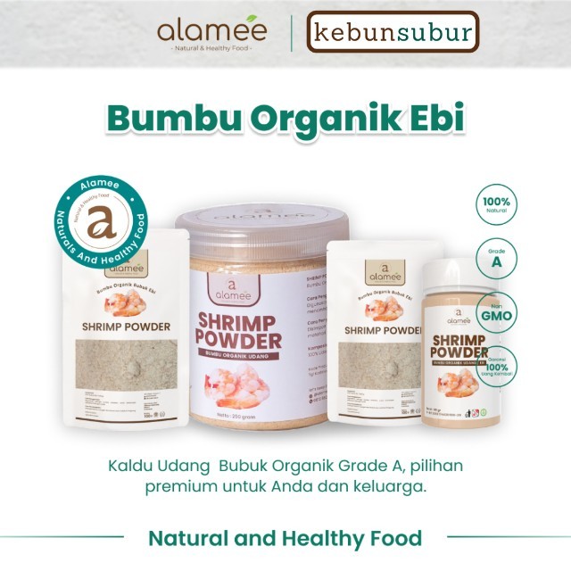 

ALAMEE Ebi Bubuk Kering Halus Udang Bumbu Dapur Organik Shrimp Powder Spice Seasoning kebunsubur kebunsubur kebunsubur