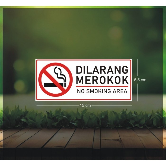 

Sticker Dilarang Merokok 15X 6,5cm