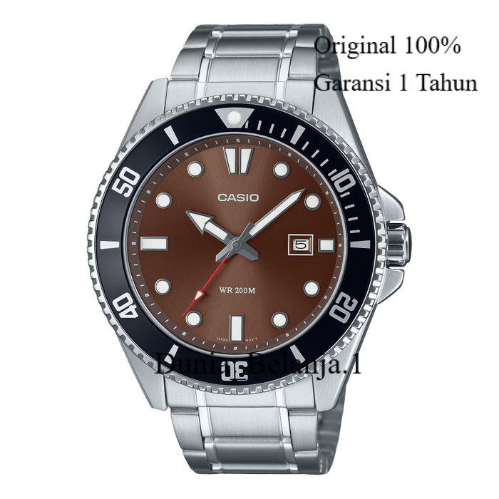Original 100% Jam Tangan Pria Casio MDV-107D-5AVDF Marlin Duro Diver 200m MDV-107D-5A MDV107 Garansi