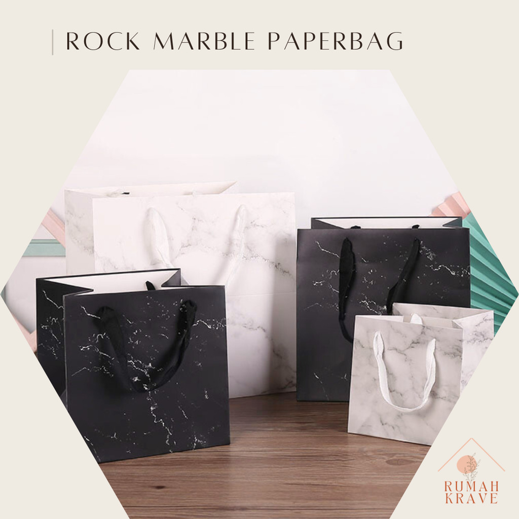 

RUMAH KRAVE - Rock Marble Paperbag Kotak 25-30cm
