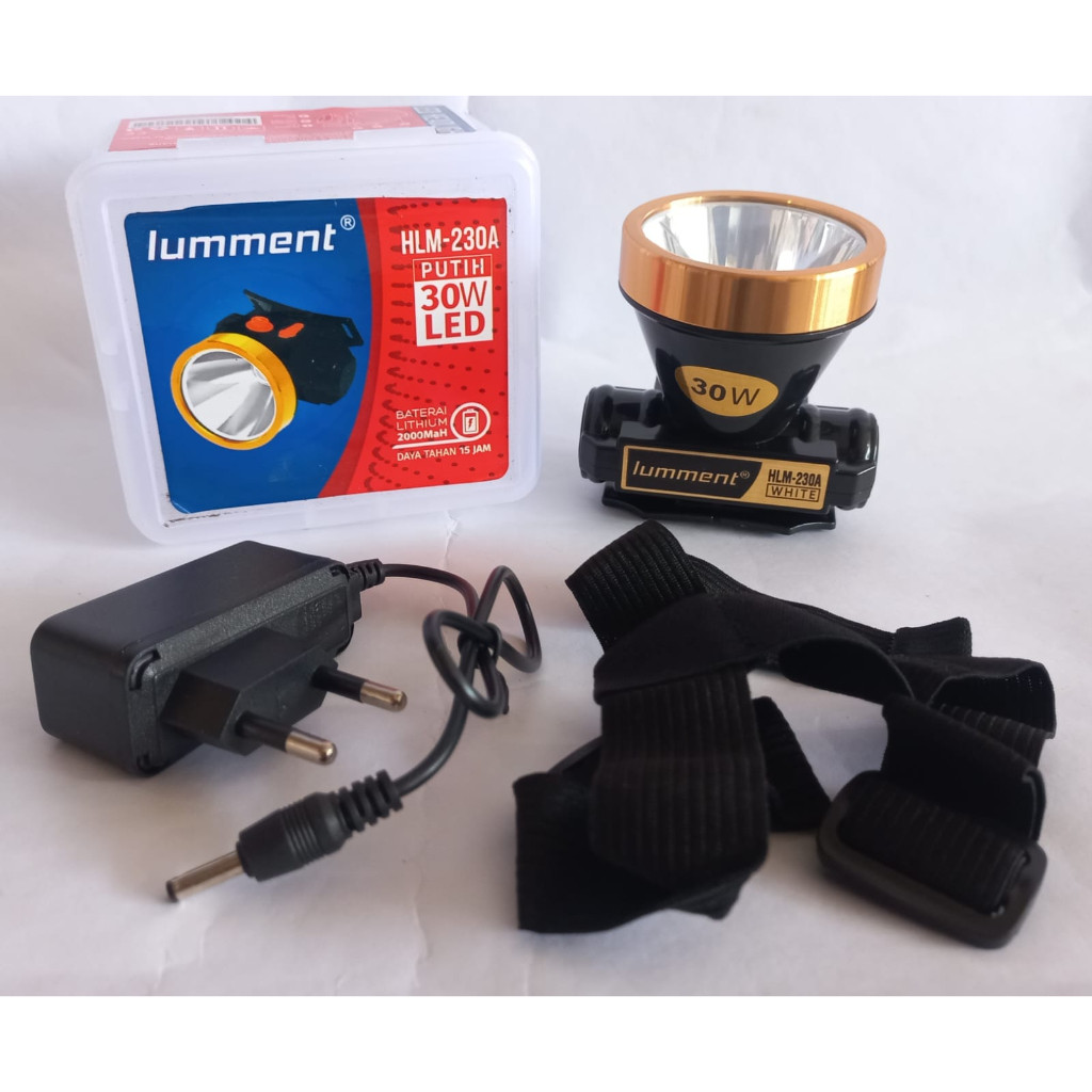 Senter Kepala Lumment HLM-230A Putih 30watt, Grosir murah