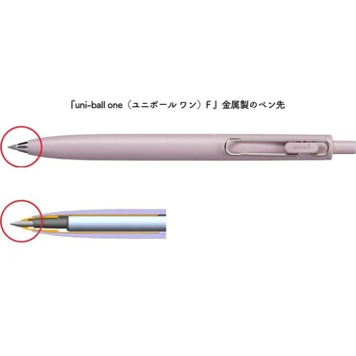 

Uni UniBall One Feel Gel Ink Pen 0.38mm Mitsubishi Gel Pen UMN-SF38F - Faded Pink