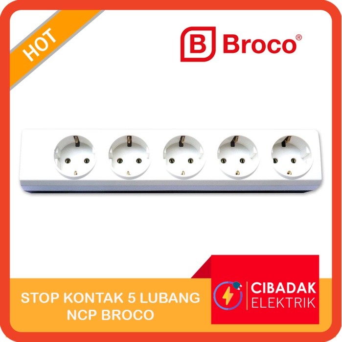 STOP KONTAK ARDE 5 LUBANG BROCO / TERMINAL / COLOKAN LISTRIK
