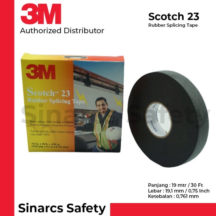 

3M Scotch 23 Isolasi Listrik Rubber Splicing Tape ORIGINAL 3/4 in x 30 ft