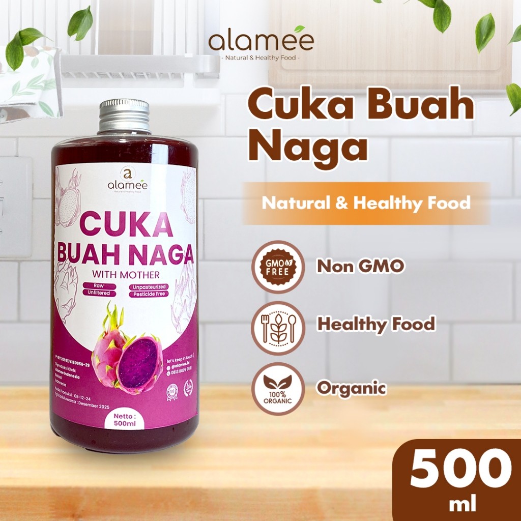 

ALAMEE Cuka Kurma With Mother Original Dates Cider Vinegar Fermentasi Probiotik Herbal 500ml